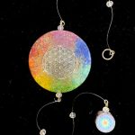 colgante de pared de orgon con flor de la vida