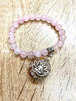 pulsera con orgon flor de loto