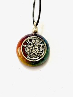 colgante de orgonita con tetragrammaton