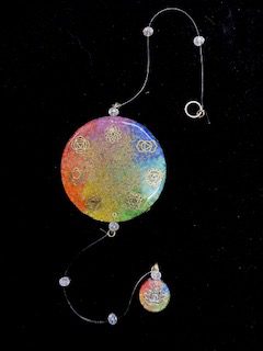 colgante de pared de orgon con siete chakras